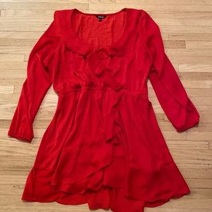 Express ruffle fit & flare dress SZ XL